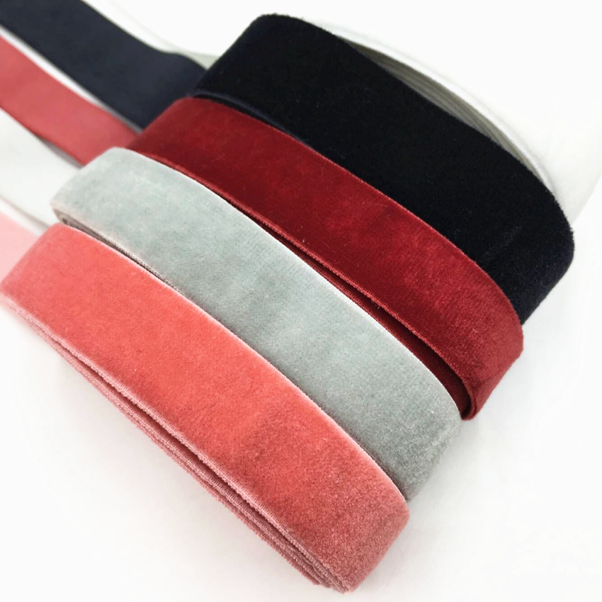 Velvet Ribbon Roll - 15Mm 5Yar Beludru Elastis Pita Rambut