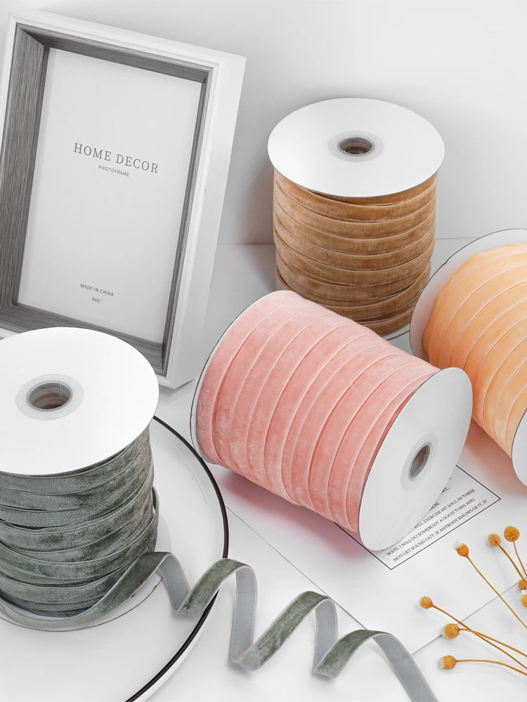 Velvet Ribbon Roll - 50yard pita beludru 3/8 