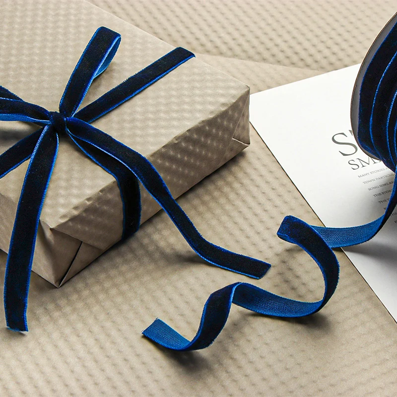 Velvet Ribbon Roll - 50 Yard/rol Pita Beludru Berbulu untuk