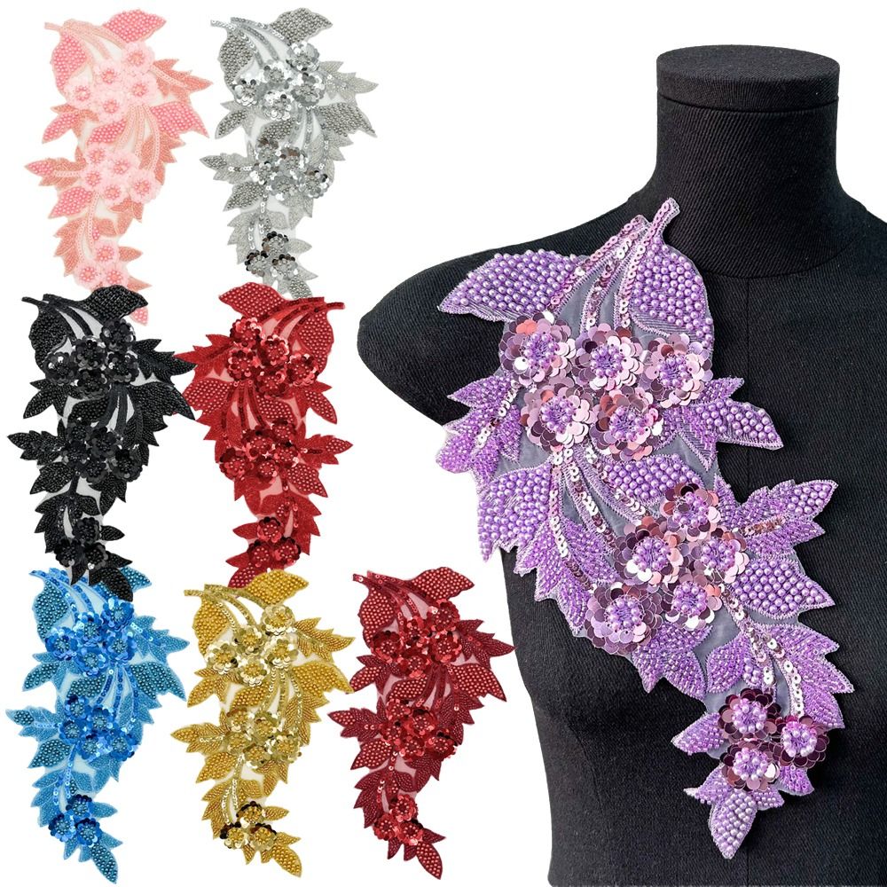 Applique Patch Flower - Patch Bordir Bunga Payet 3D untuk