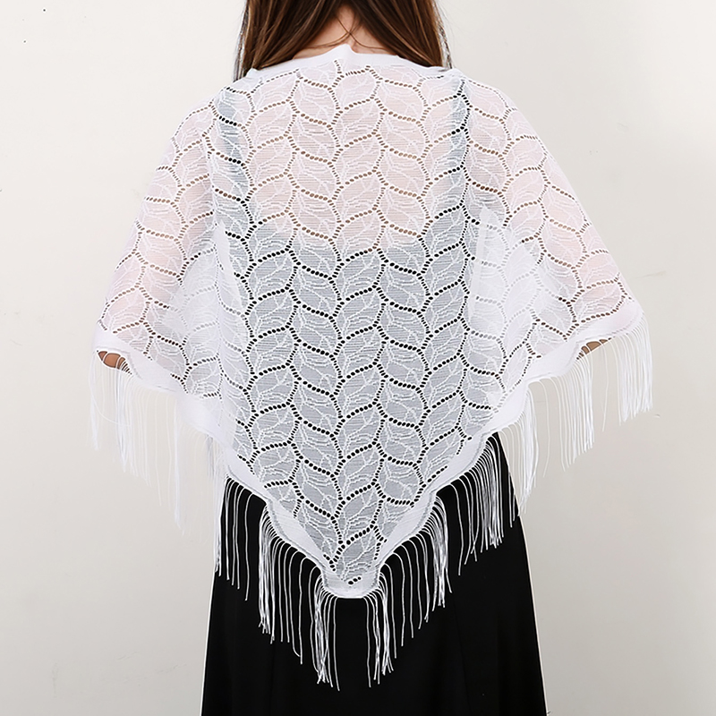 Tassel Fringe Trim - Syal segitiga rumbai elegan syal doa