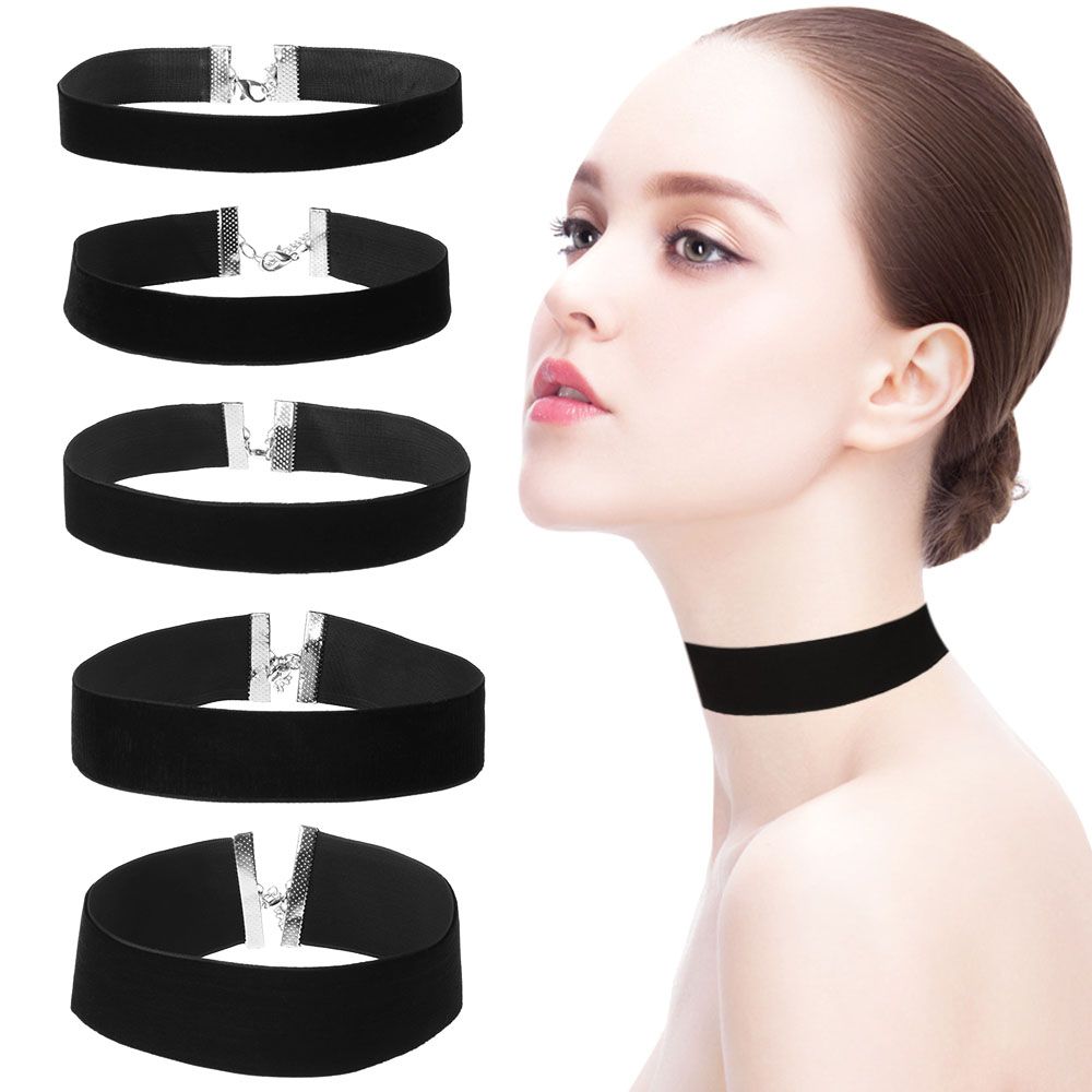 Velvet Ribbon Roll - 1 buah klasik Vintage beludru Choker