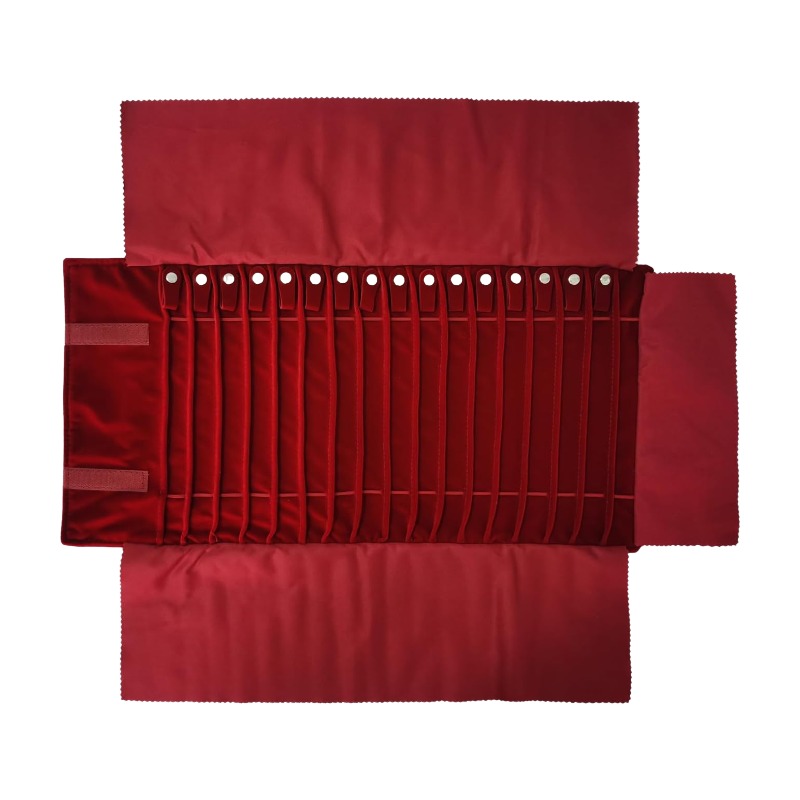 Velvet Ribbon Roll - Kotak Organizer Perhiasan Lipat untuk Perjalanan,