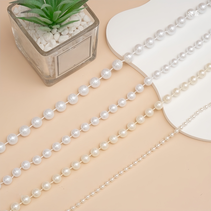 2/5M ABS Mutiara Imitasi Manik - Pearl Trim Chain ulasan dan harga