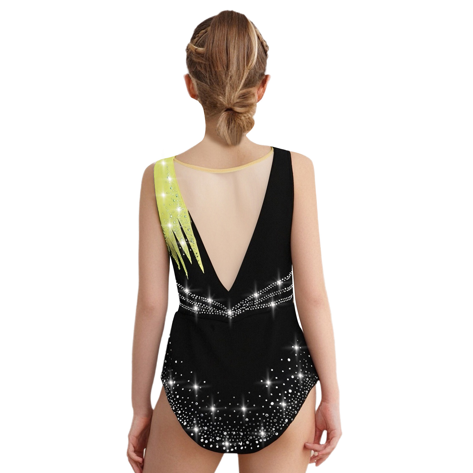 Baju Senam Ritmik Figure Skati - Rhinestone Banding Trim ulasan dan harga