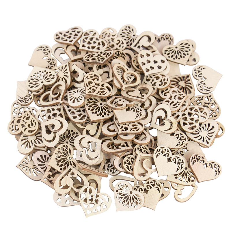 100 buah pola hati berongga ke - Craft Embellishments ulasan dan harga