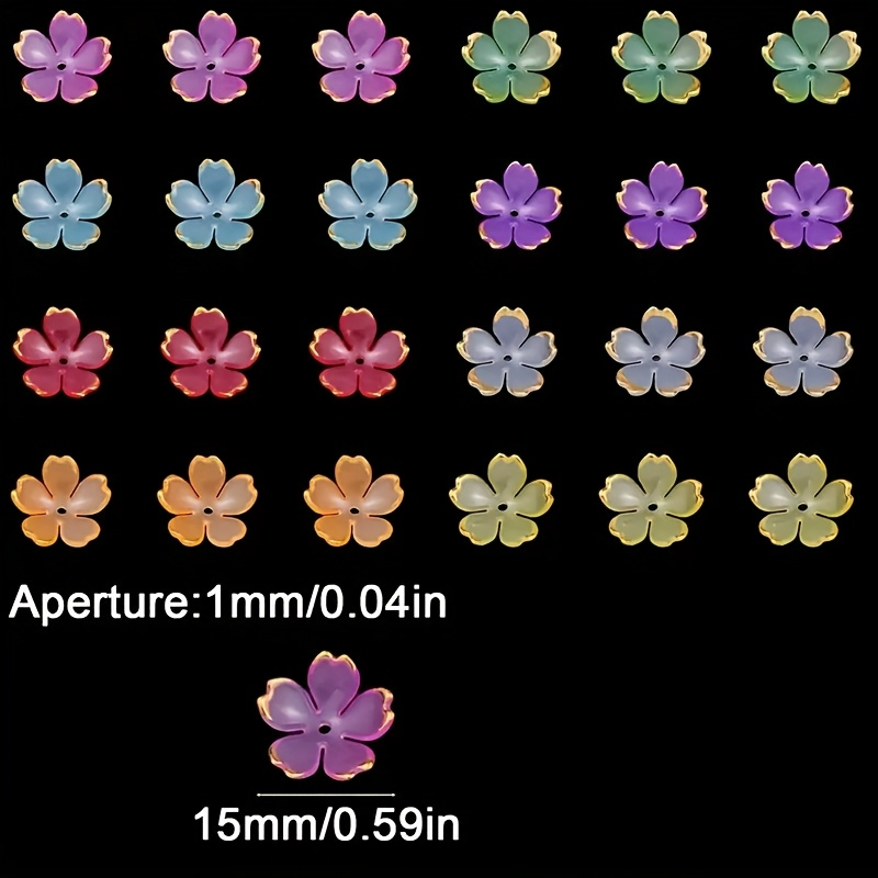 200/100 Buah Manik-manik Bunga - Embroidery Embellishments ulasan dan harga
