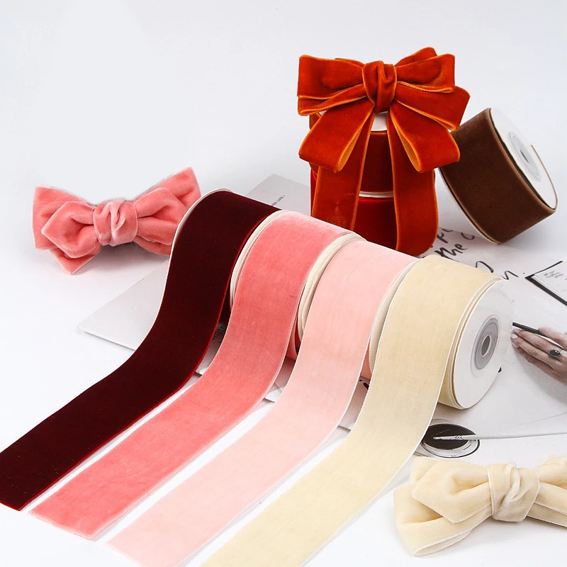 Klasik 5yard 6mm-38mm pita bel - Velvet Ribbon Roll ulasan dan harga