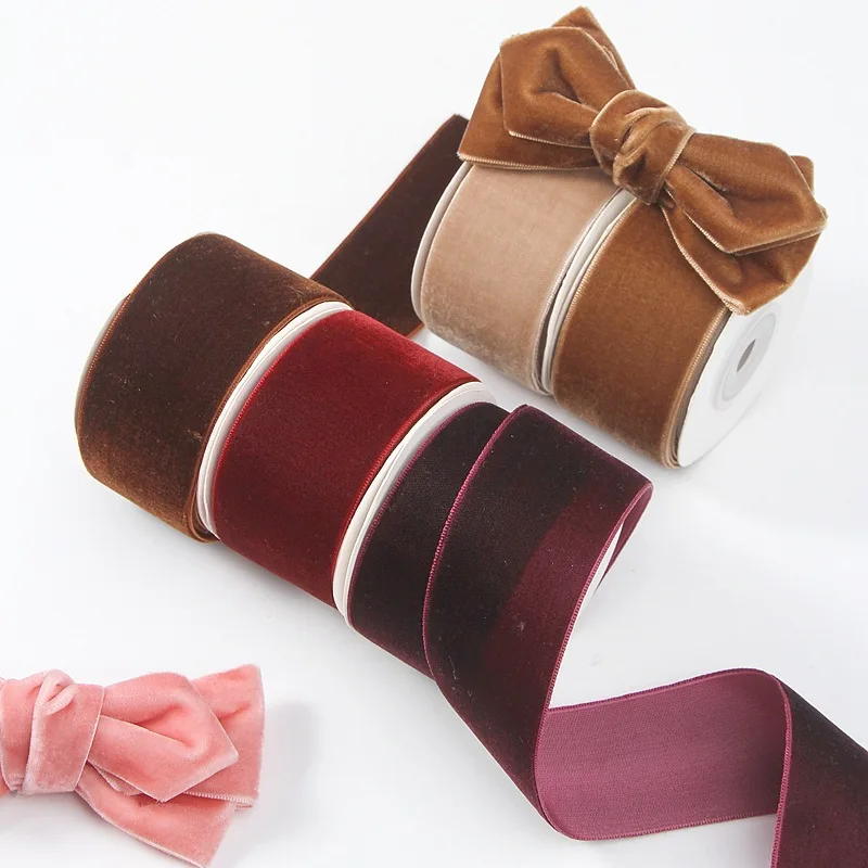 Klasik 5yard 6mm-38mm pita bel - Velvet Ribbon Roll ulasan dan harga