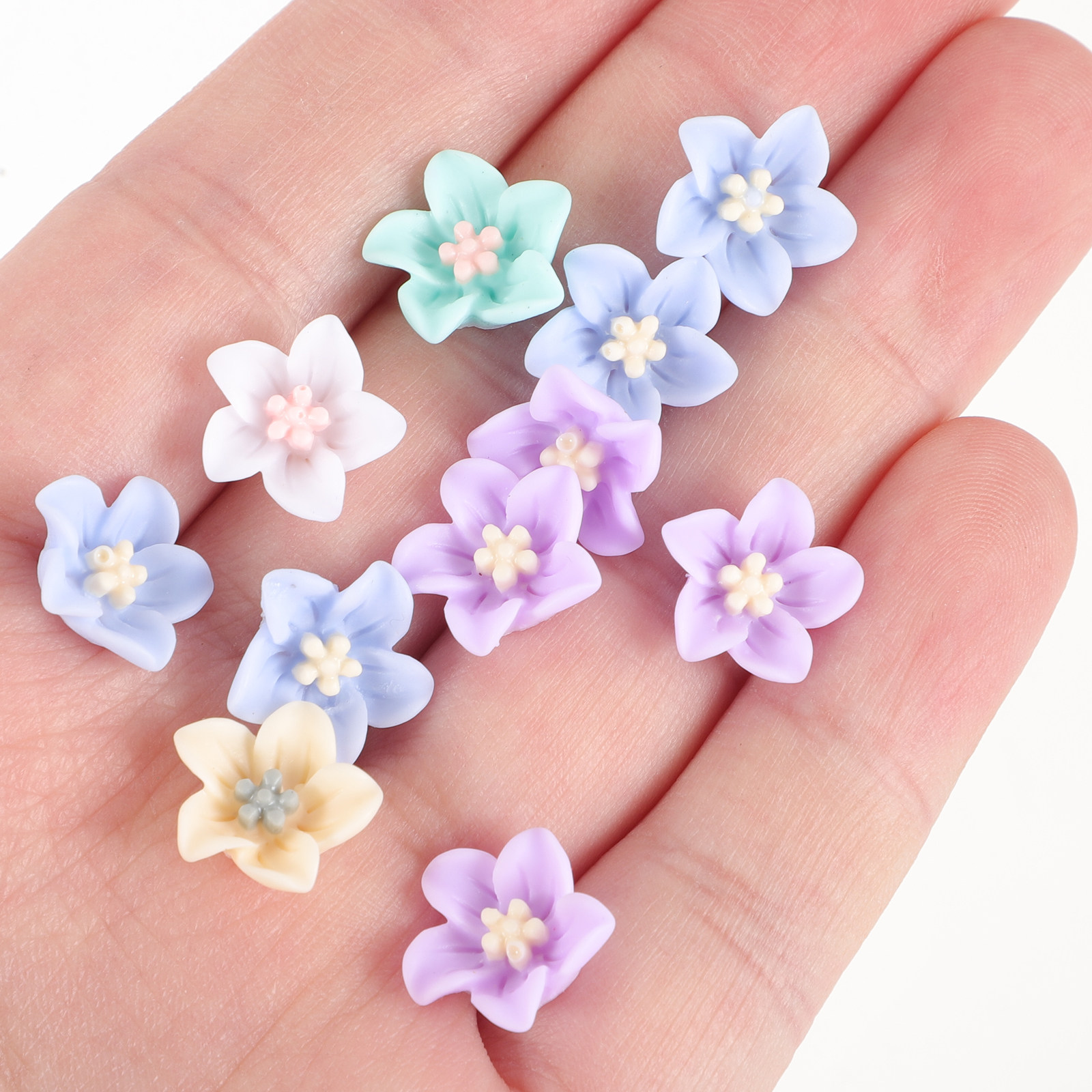 200Pcs Hiasan Bunga Resin Unik - Craft Embellishments ulasan dan harga