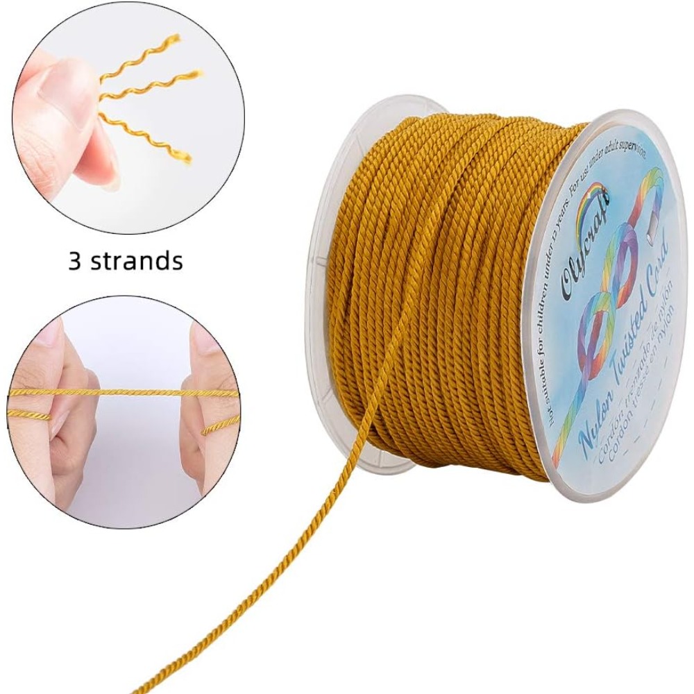 55 yard 1mm kabel nilon Satin  - Cord Trim Twisted ulasan dan harga