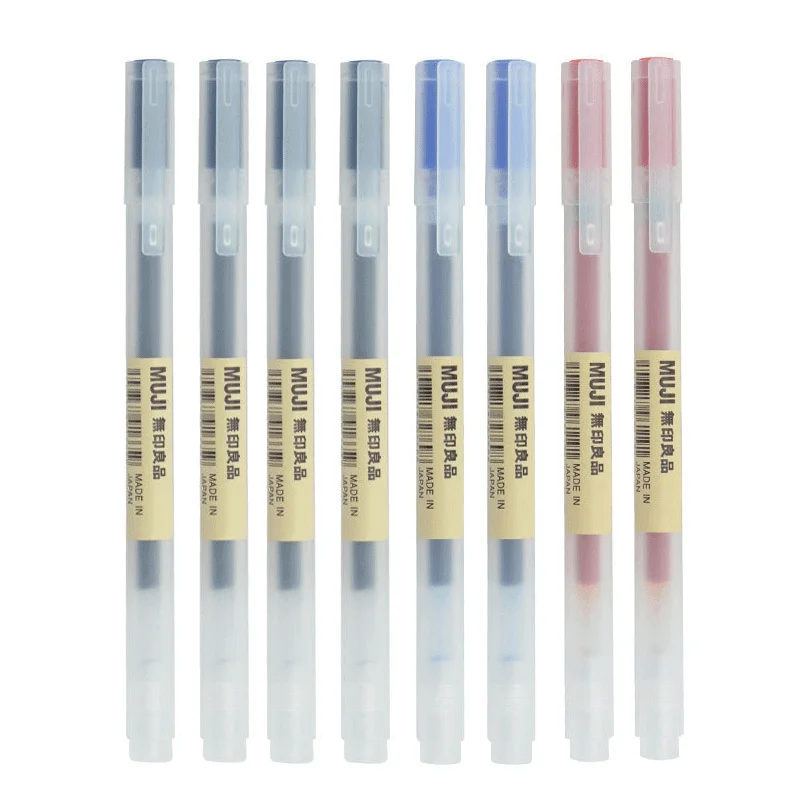 6/8 Buah/Set Pena Gel MUJIs Ka - Muji Stationery Gel Pen ulasan dan harga