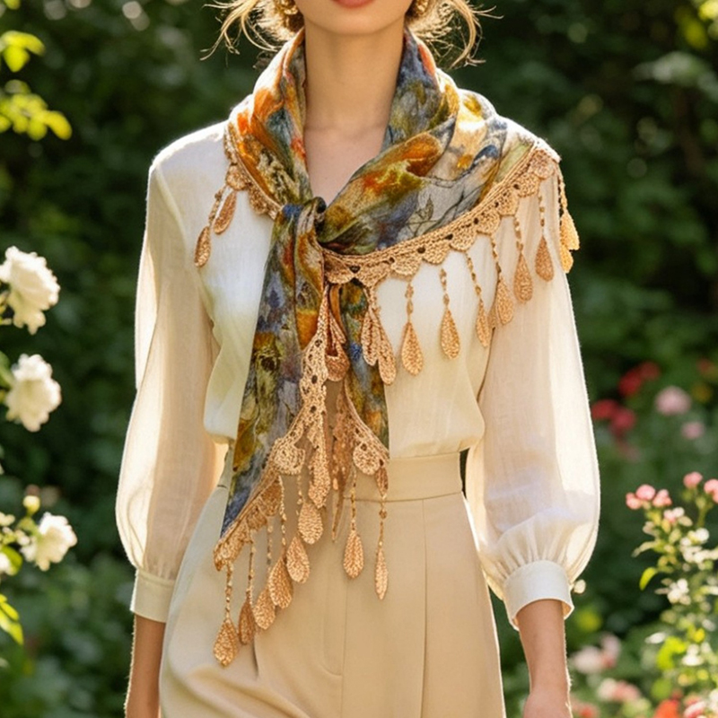 Syal Pinggang Renda Bunga Anti - Tassel Fringe Trim ulasan dan harga