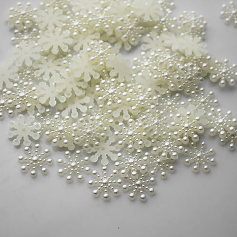 100 Buah Mutiara Putih Resin S - Christmas Craft Embellishment ulasan dan harga