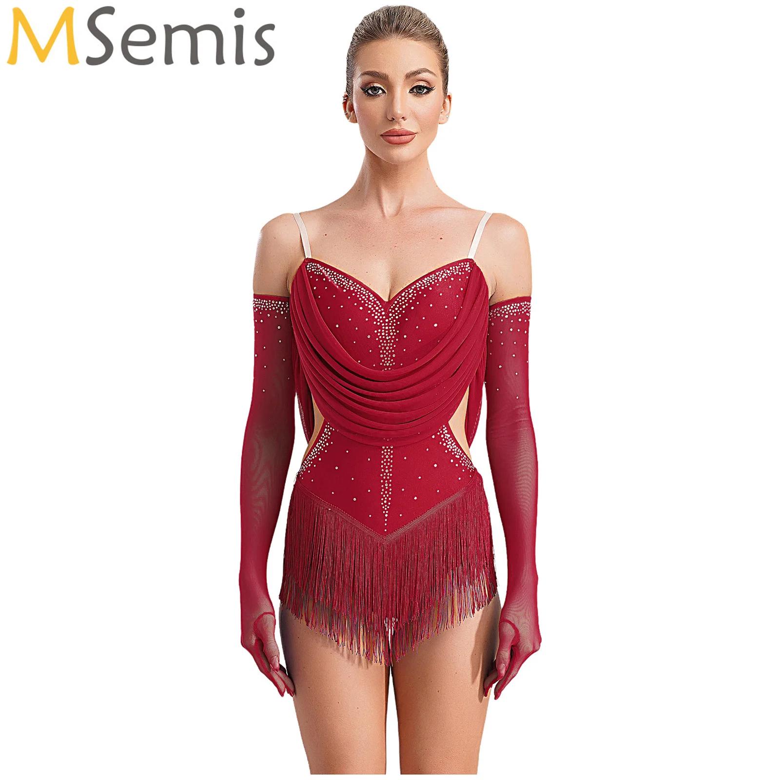 Pakaian dansa Latin rumbai jal - Rhinestone Banding Trim ulasan dan harga