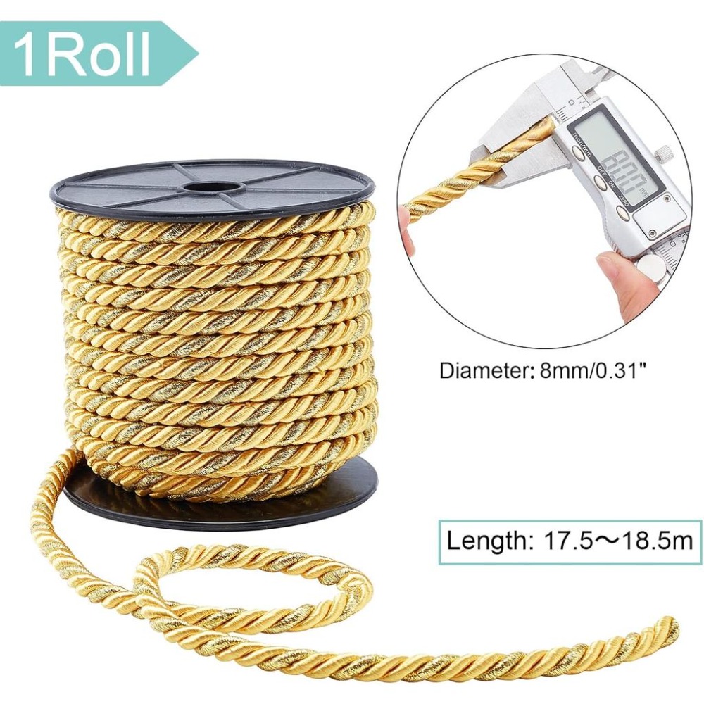 Tali Kuncir 8mm 20 Yard, Tali  - Cord Trim Twisted ulasan dan harga