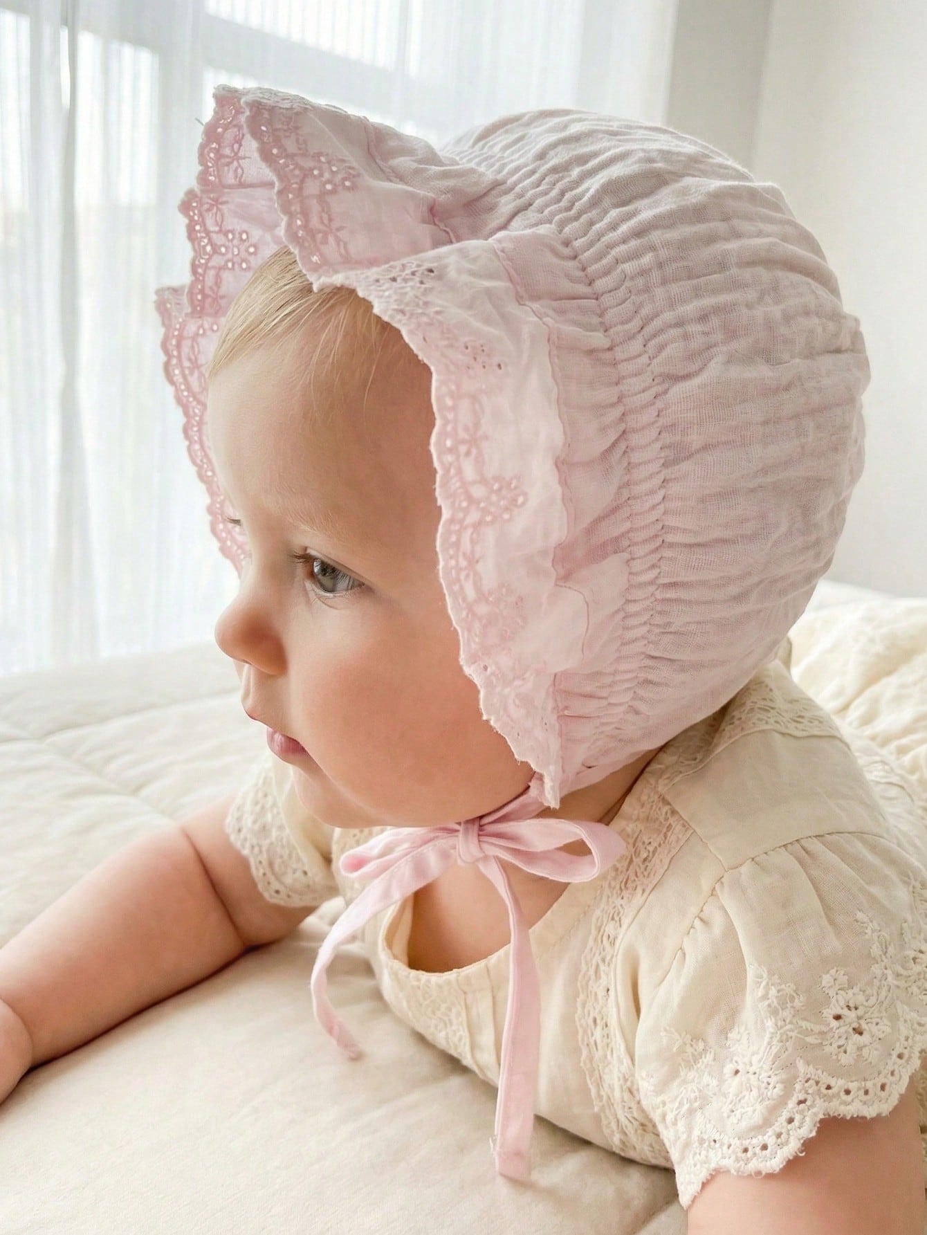 1 Buah Topi Bayi Renda Bunga A - Embroidery Embellishments ulasan dan harga